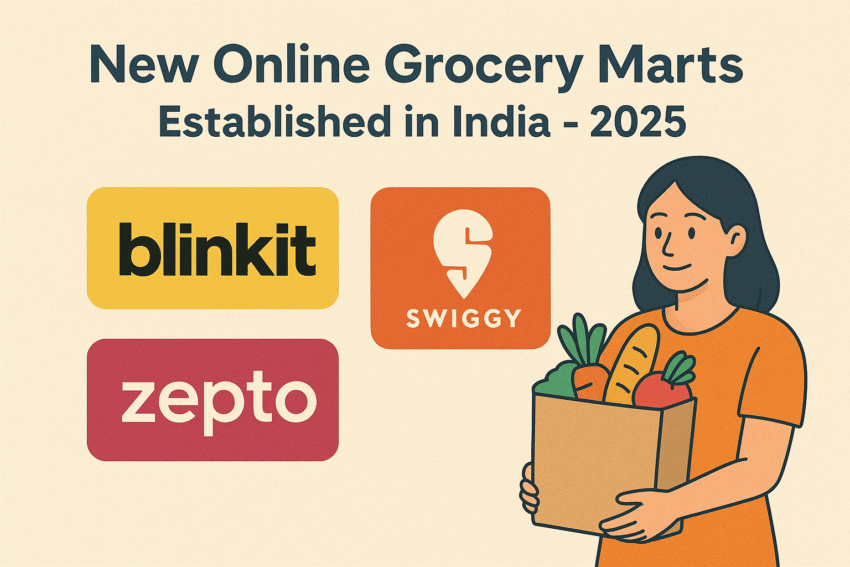 New Online Grocery Marts Established in India -2025